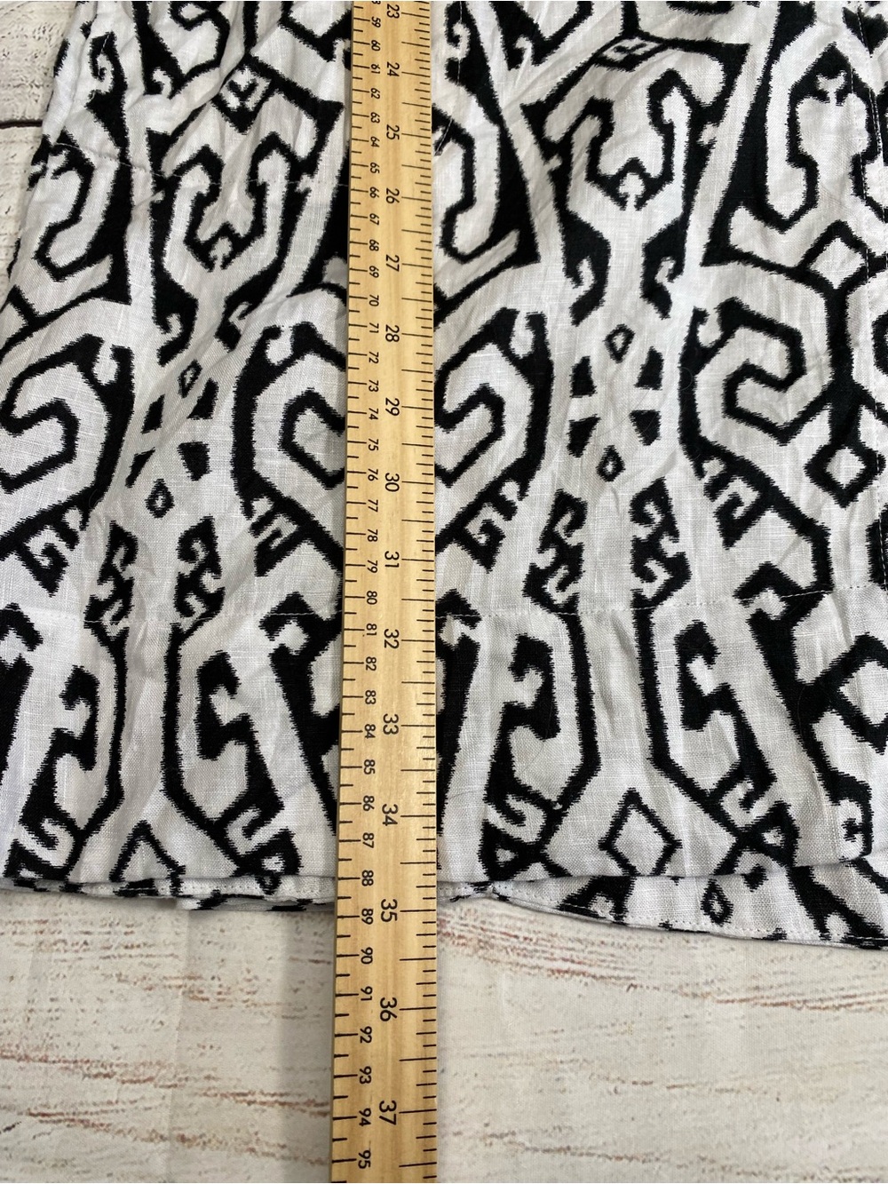 J. Jill Black and White Abstract Linen-Blend Dress Petite Small - Picture 12 of 16